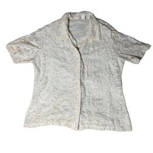 Y2K button up lace shirt
